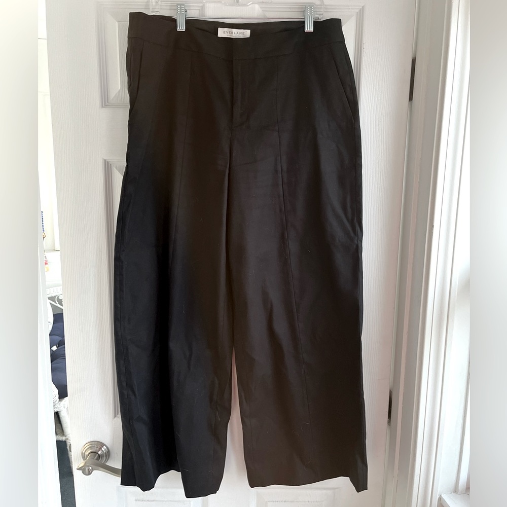 Everlane Women's Cotton Wide Leg Pants in Black